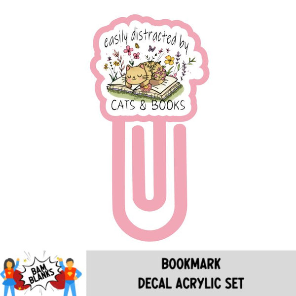Distracted By Cats and Books Decal