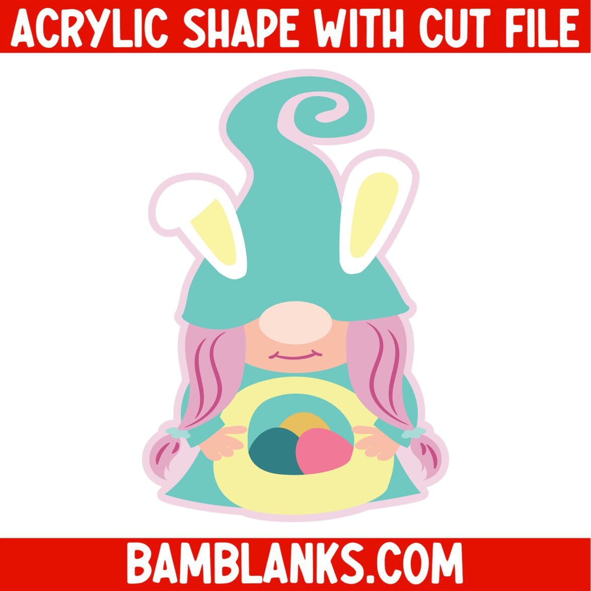 Easter Gnome Girl - Acrylic Shape #692