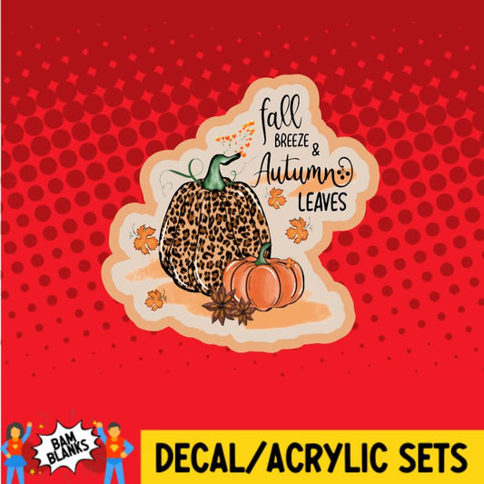 Fall Breeze and Autumn Leaves - DECAL AND ACRYLIC SHAPE #DA0097