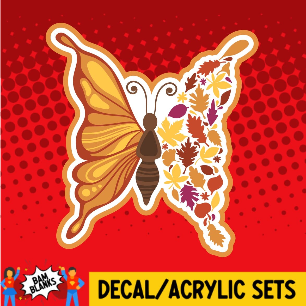 Fall Butterfly - DECAL AND ACRYLIC SHAPE #DA01344