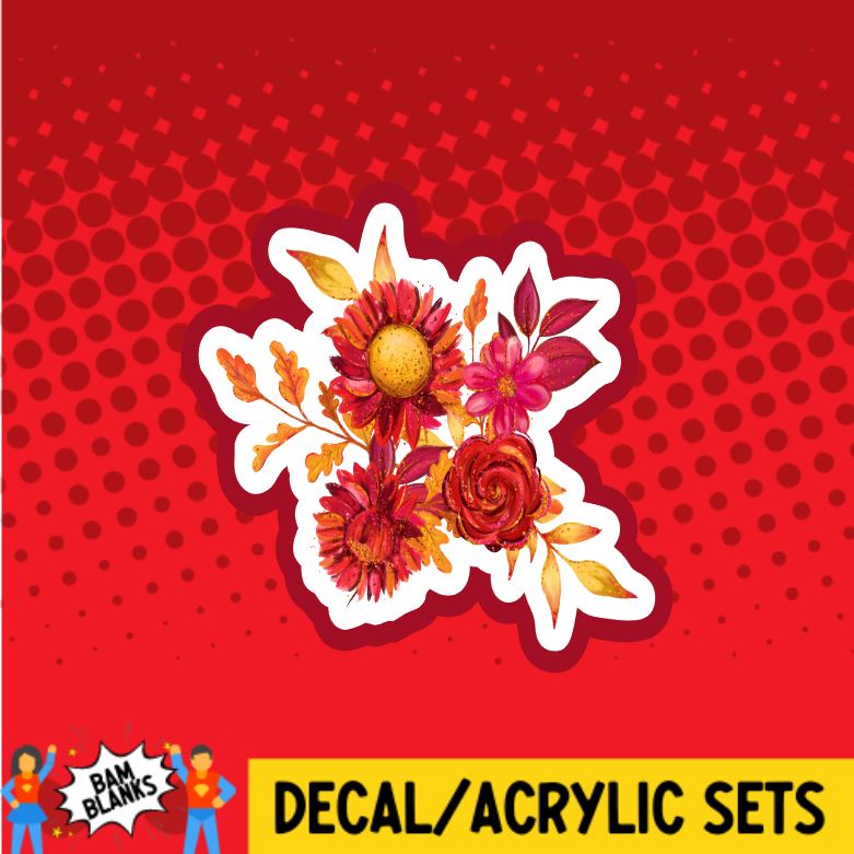 Fall Floral - DECAL AND ACRYLIC SHAPE #DA0418