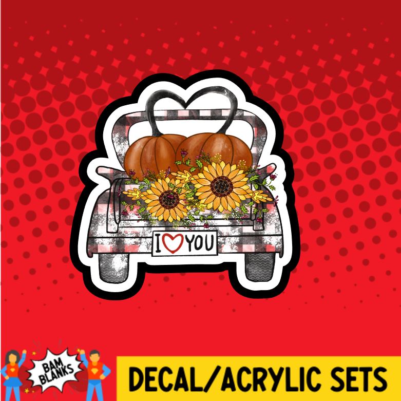 Fall Truck - DECAL AND ACRYLIC SHAPE #DA0093