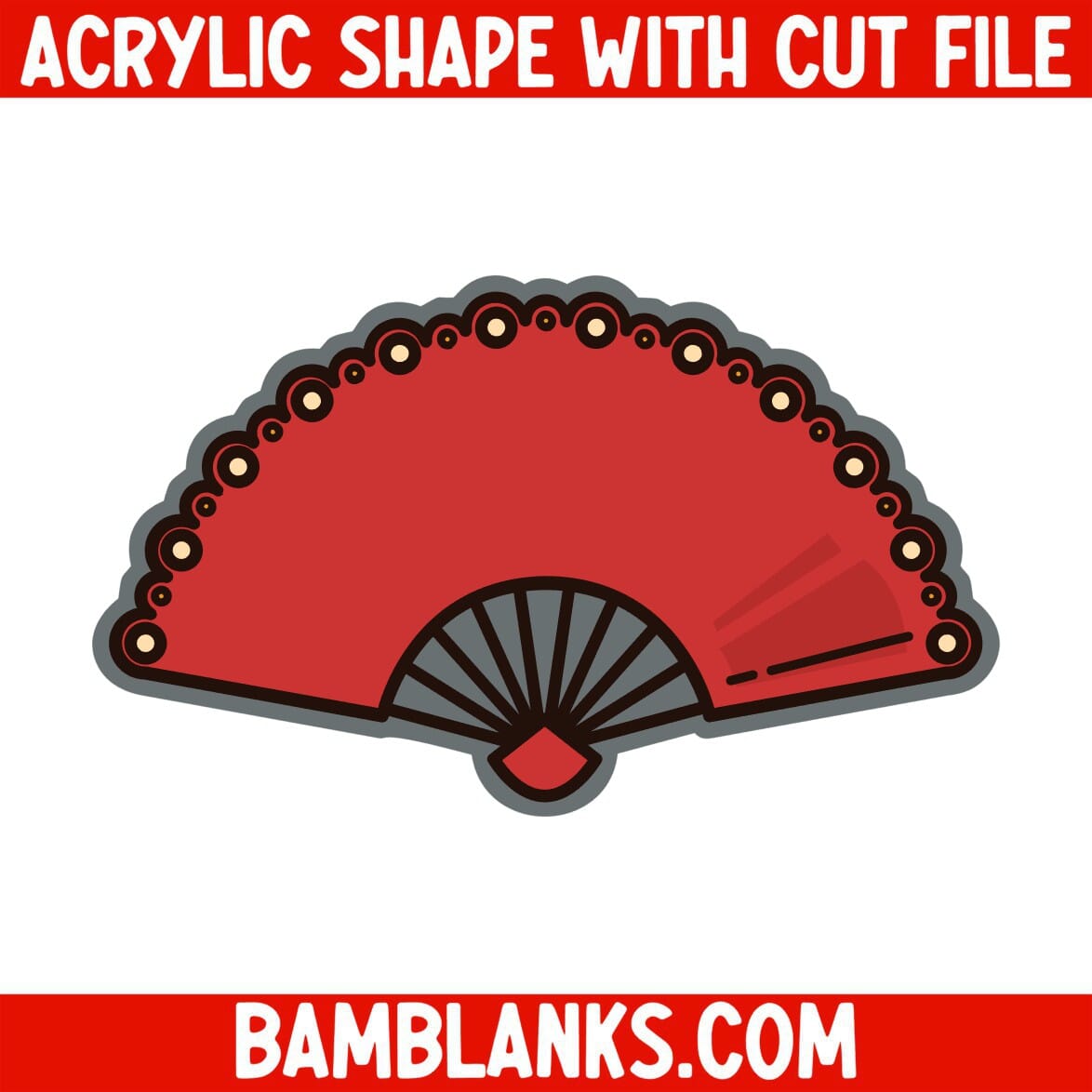Fan Made Shape Fan - Acrylic Shape #124 – BAM Blanks and More