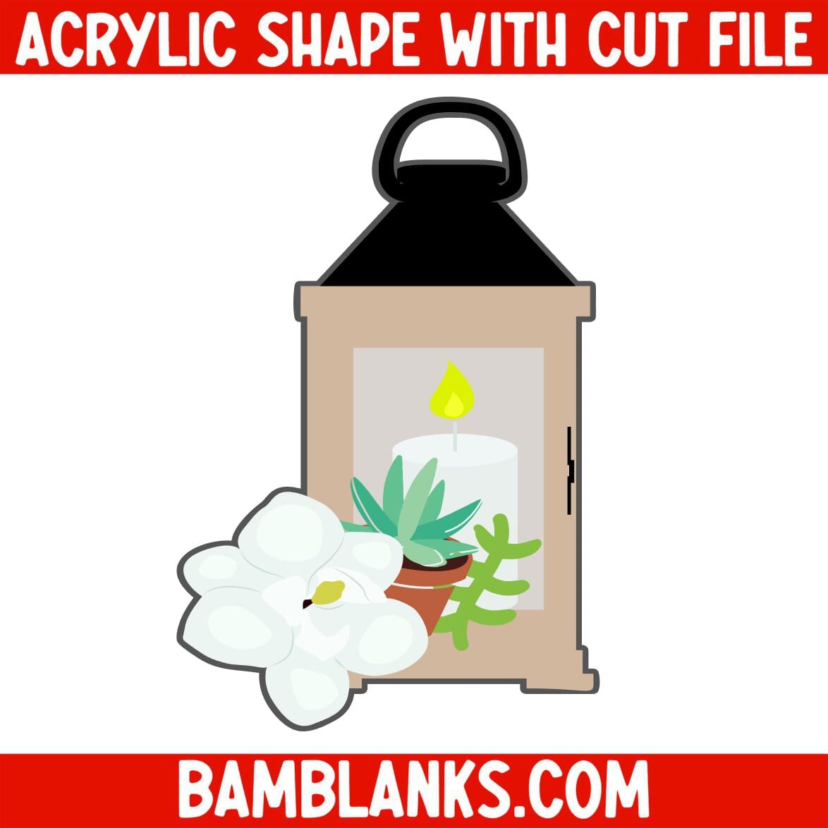 Farmhouse Lantern - Acrylic Shape #1023