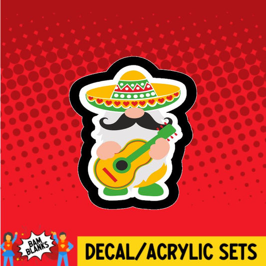 Fiesta Gnome - DECAL AND ACRYLIC SHAPE #DA0732