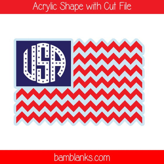 Flag Chevron - Acrylic Shape #986