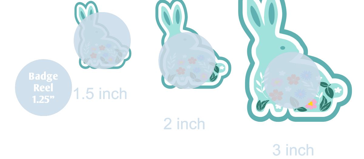 Floral Rabbit - DECAL AND ACRYLIC SHAPE #DA0705 – BAM Blanks and More