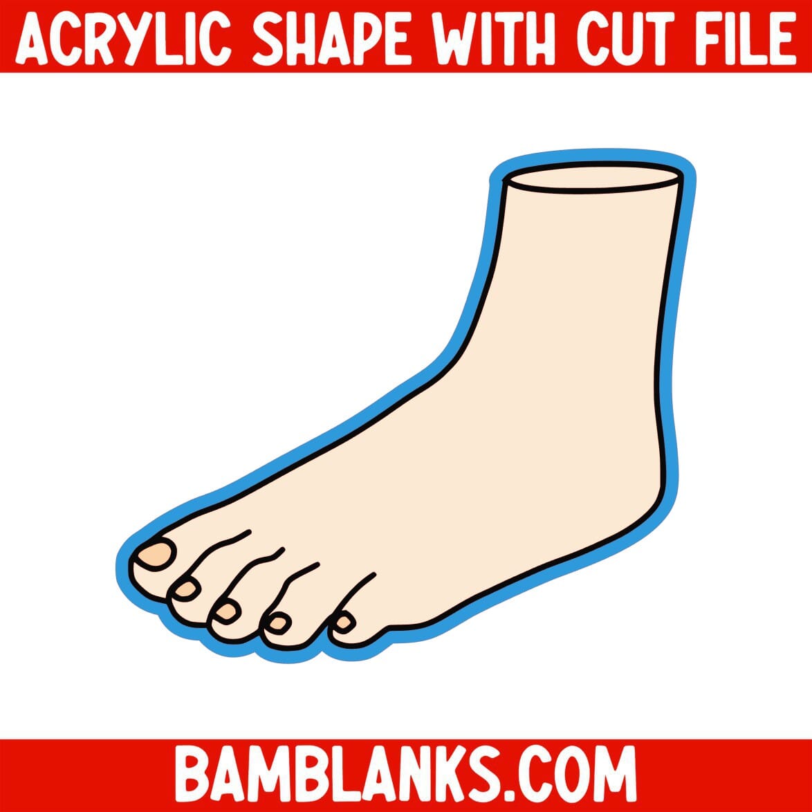 Foot - Acrylic Shape #2052