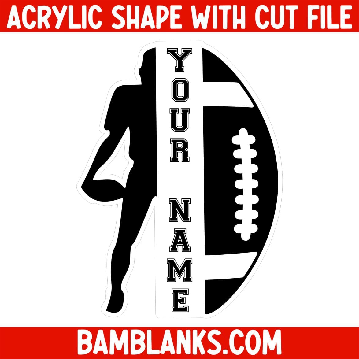 Football Player Name - Acrylic Shape #1961