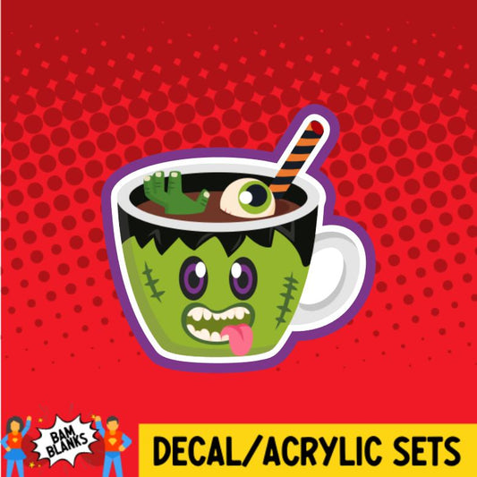 Frankenstein Halloween Mug - DECAL AND ACRYLIC SHAPE #DA0307