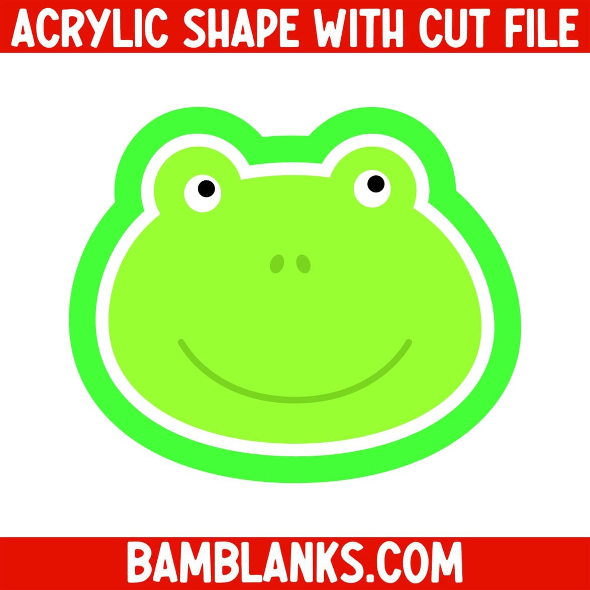 Frog Face - Acrylic Shape #2348