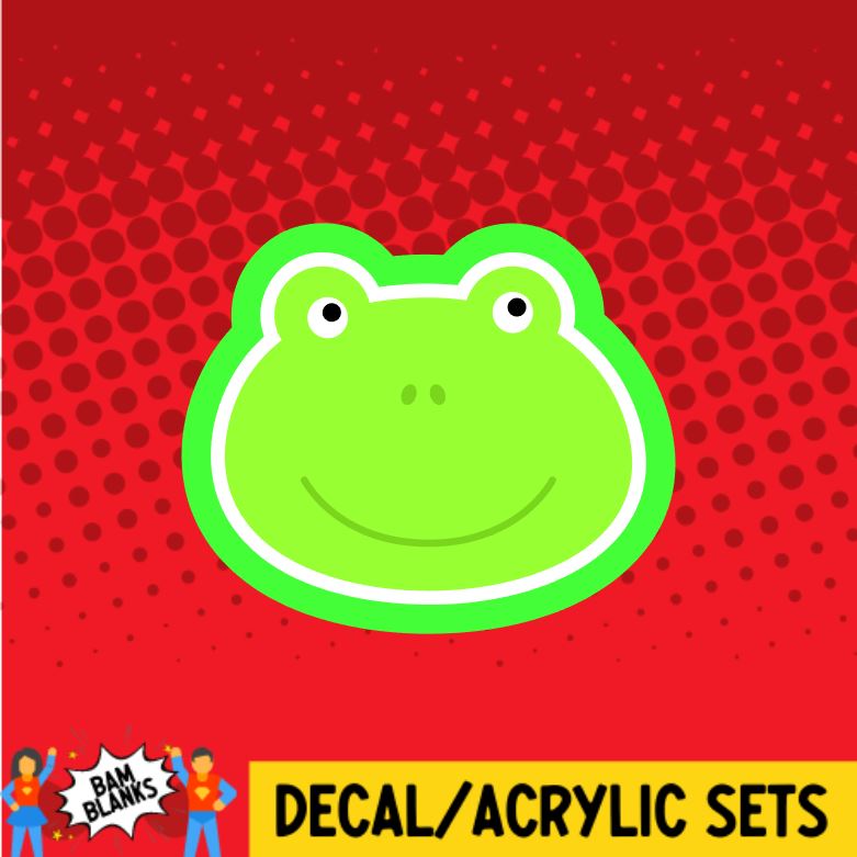 Frog Face - DECAL AND ACRYLIC SHAPE #DA0138