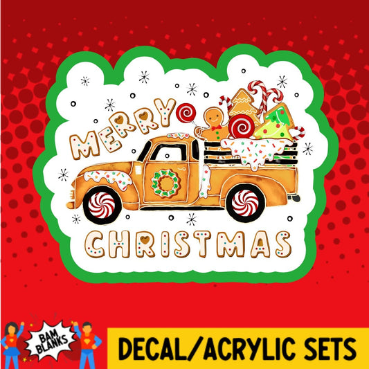 Gingerbread Cookie Truck - DECAL AND ACRYLIC SHAPE #DA01571