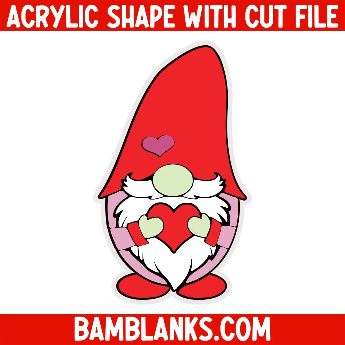 Gnome with Heart - Acrylic Shape #393