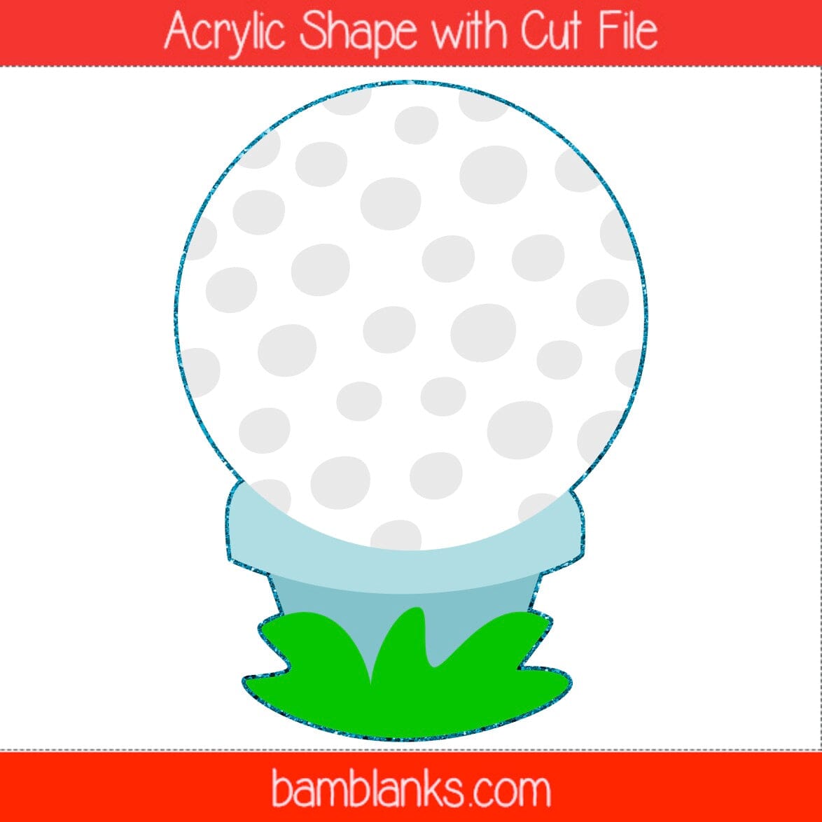 Golfball - Acrylic Shape #1362