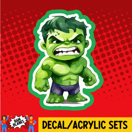 Green Superhero - DECAL AND ACRYLIC SHAPE #DA01427