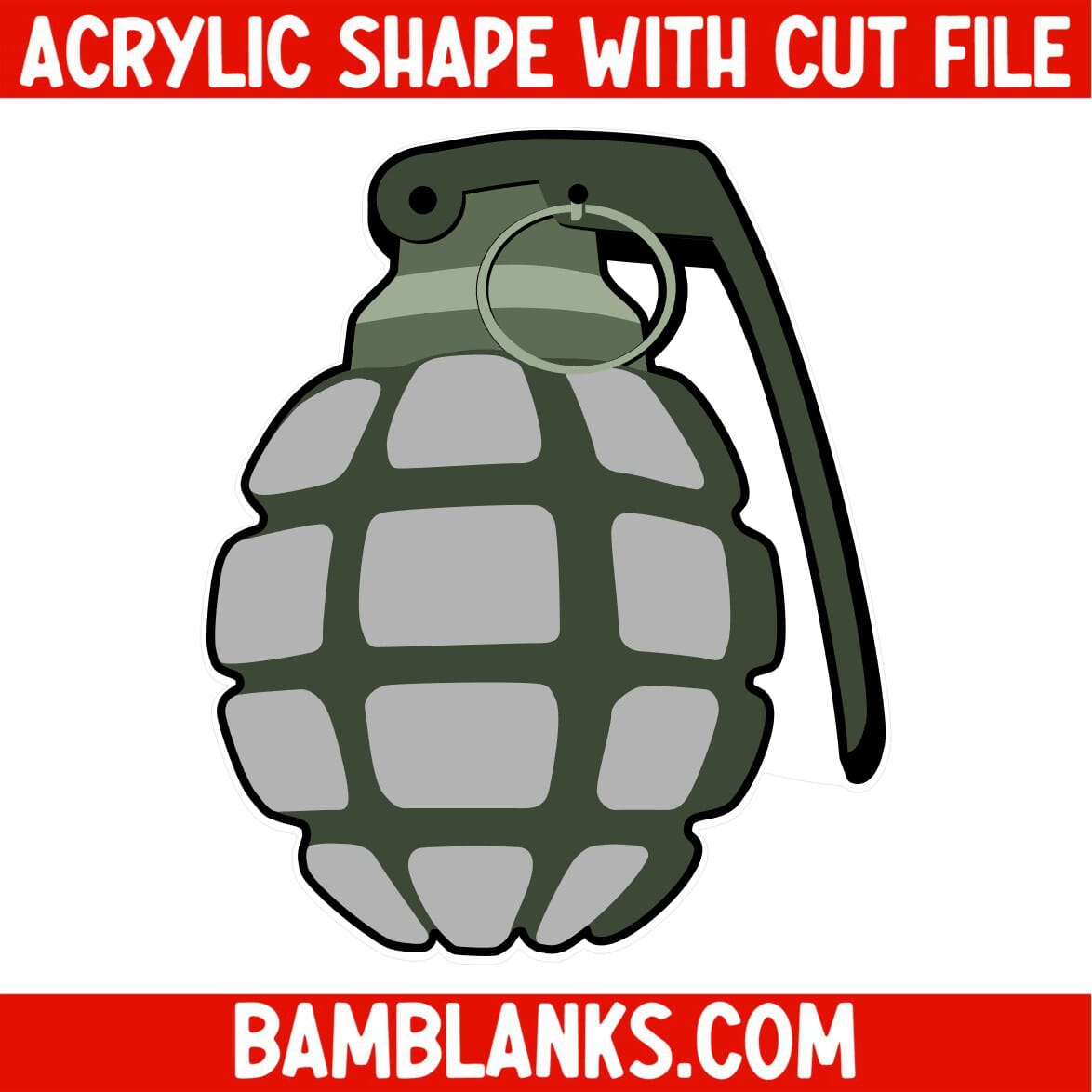 Grenade - Acrylic Shape #1026