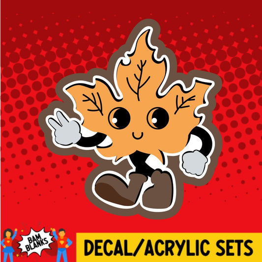 Groovy Little Leaf - DECAL AND ACRYLIC SHAPE #DA01296