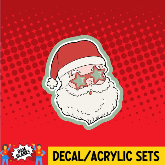 Groovy Santa - DECAL AND ACRYLIC SHAPE #DA0527