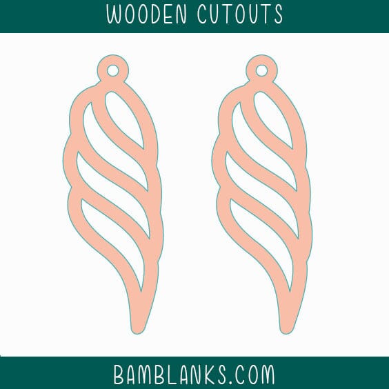 Groves Earrings Wood Blanks #W035