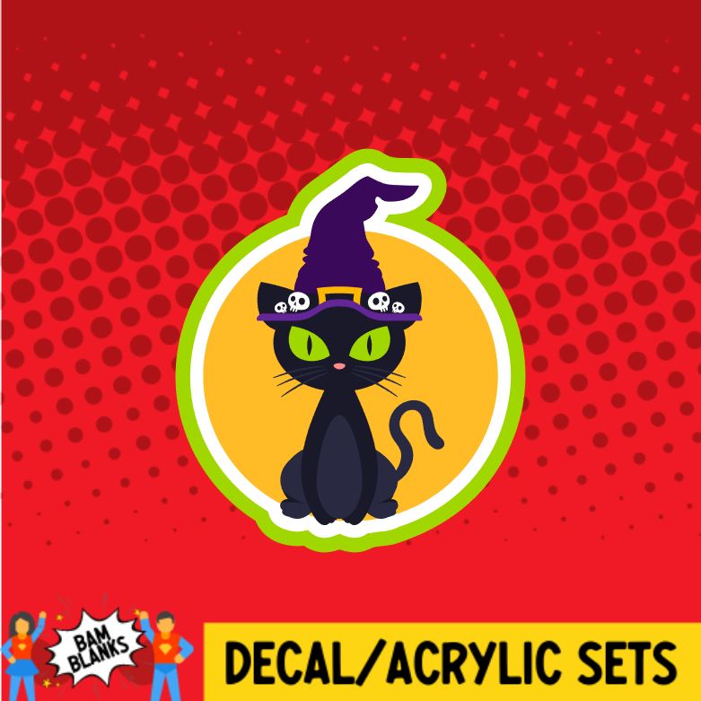 Halloween Cat - DECAL AND ACRYLIC SHAPE #DA0925