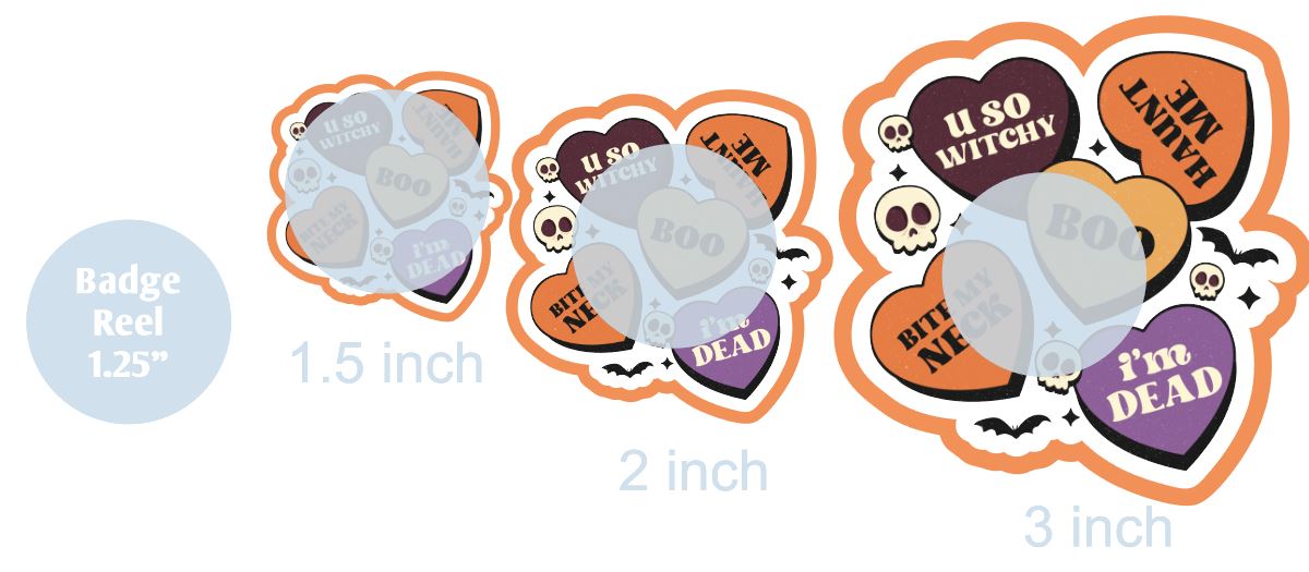 Halloween Conversation Hearts - DECAL AND ACRYLIC SHAPE #DA0