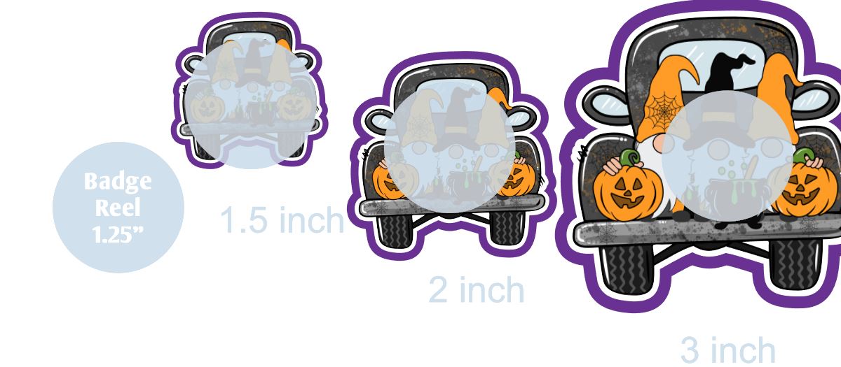 Halloween Gnome Truck - DECAL AND ACRYLIC SHAPE #DA0