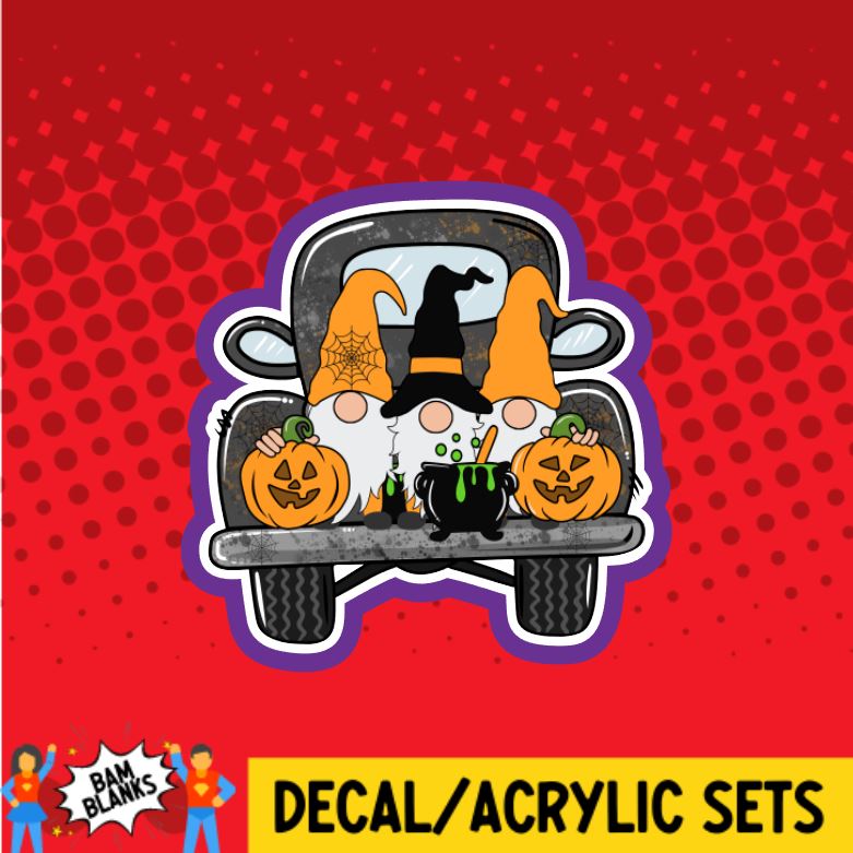 Halloween Gnome Truck - DECAL AND ACRYLIC SHAPE #DA0388 – BAM Blanks ...