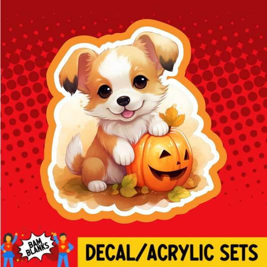 Halloween Puppy - DECAL AND ACRYLIC SHAPE #DA01357