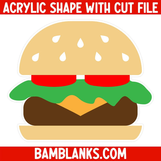 Hamburger - Acrylic Shape #039