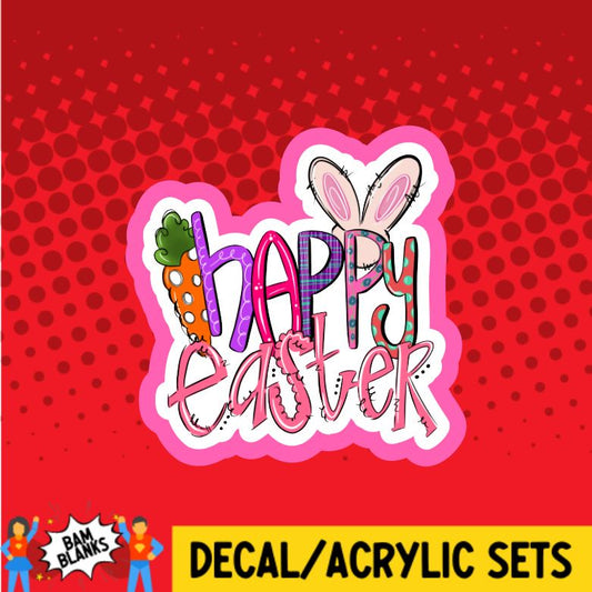 Happy Easter - DECAL AND ACRYLIC SHAPE #DA0666