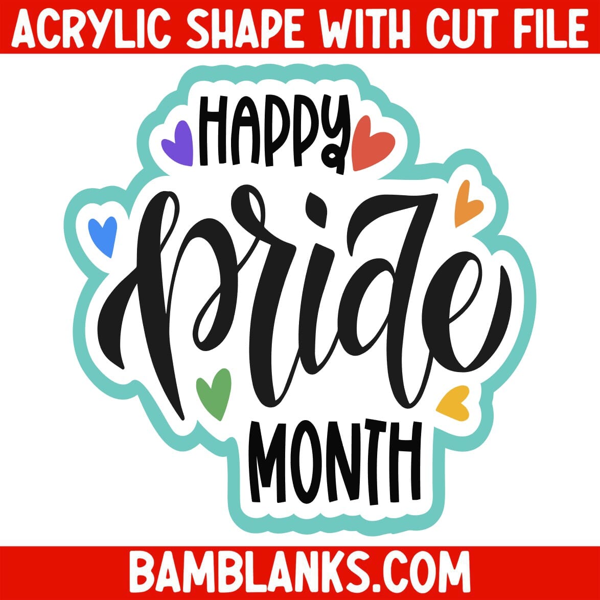 Happy Pride Month - Acrylic Shape #2061