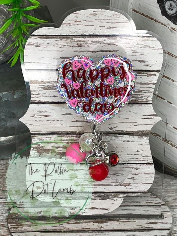 Happy Valentines Day Heart - Acrylic Shape #2266