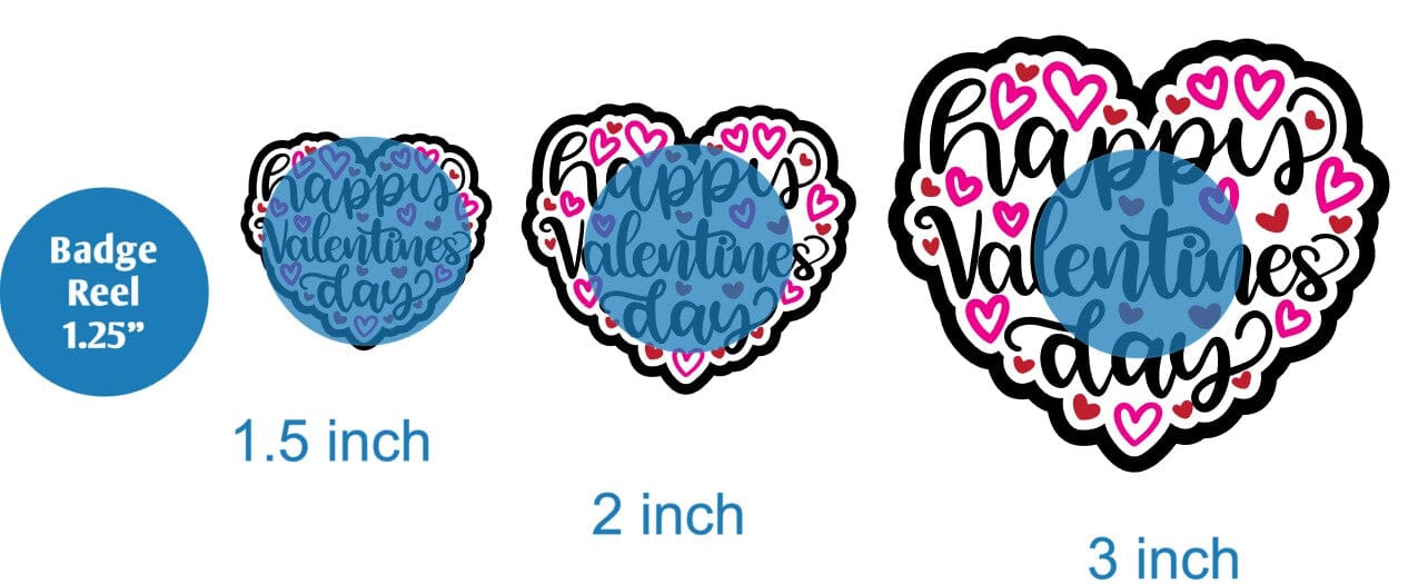 Happy Valentines Day Heart - DECAL AND ACRYLIC SHAPE #DA0539
