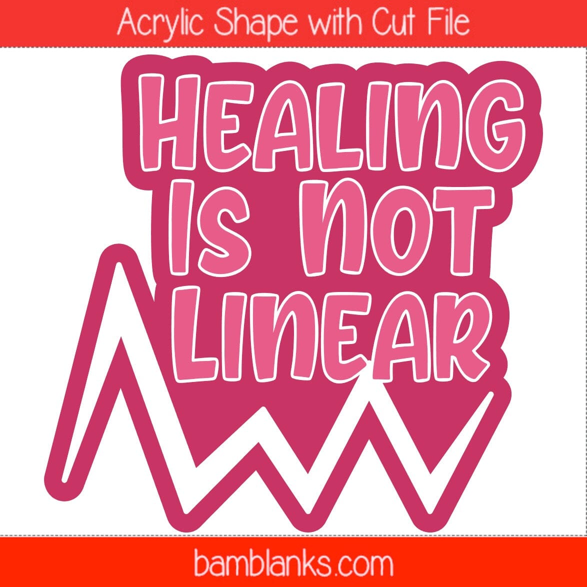 Healing is not Linear - Acrylic Shape #1824
