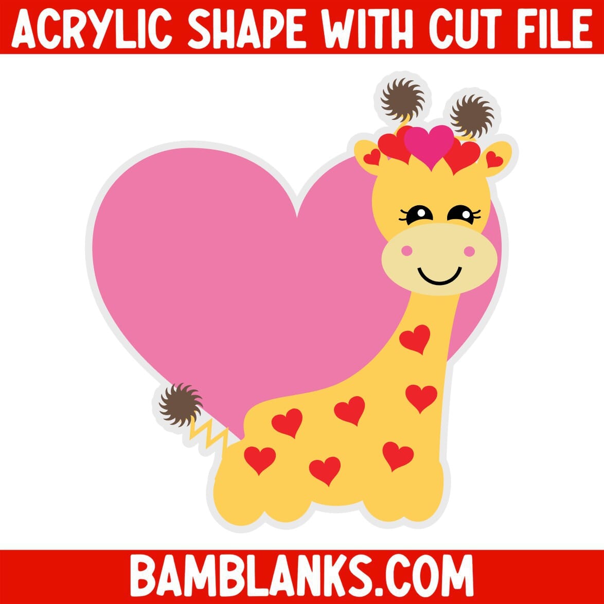 Heart Giraffe - Acrylic Shape #392