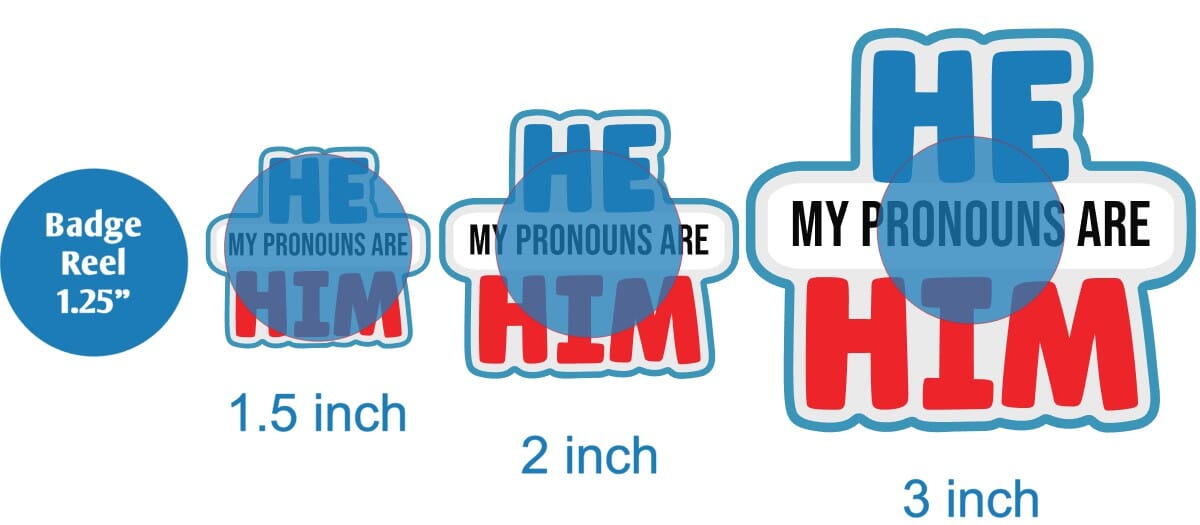 He/Him Pronouns - Acrylic Shape #2014