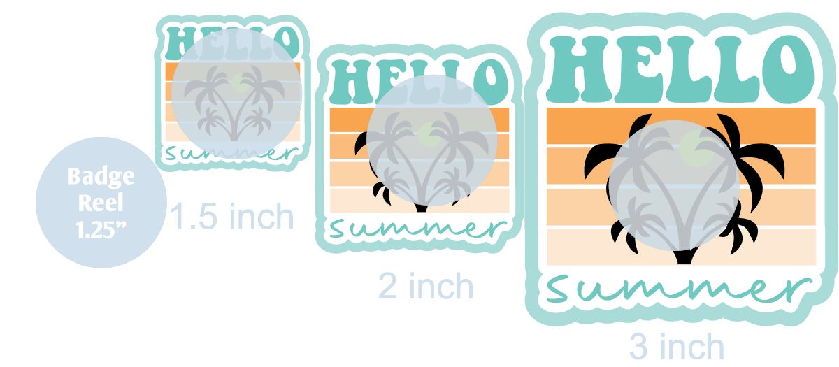 Hello Summer Sunset - DECAL AND ACRYLIC SHAPE #DA0877