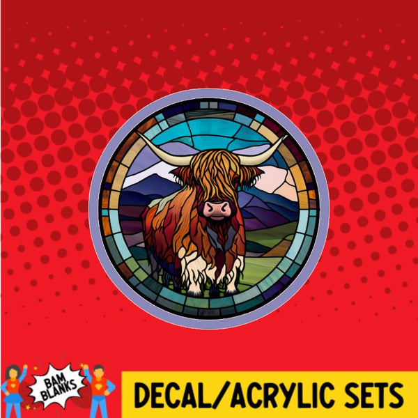 Spring Highland Cow in a Flowerpot - DECAL AND ACRYLIC SHAPE #DA0130 – BAM  Blanks and More