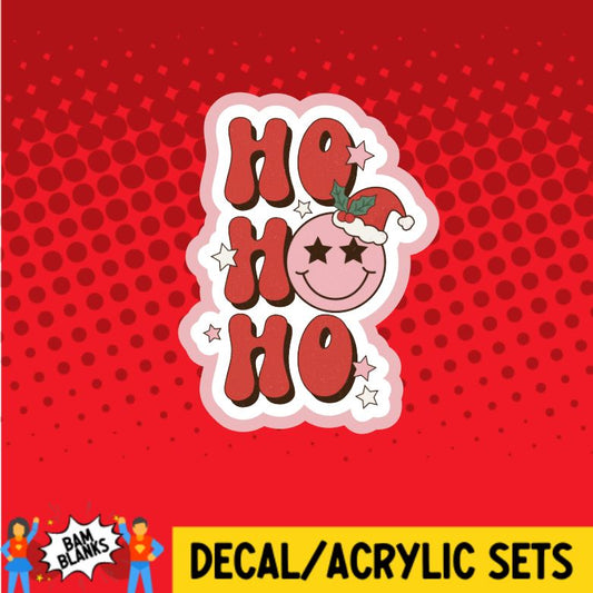 Ho Ho Ho Smiley - DECAL AND ACRYLIC SHAPE #DA0321