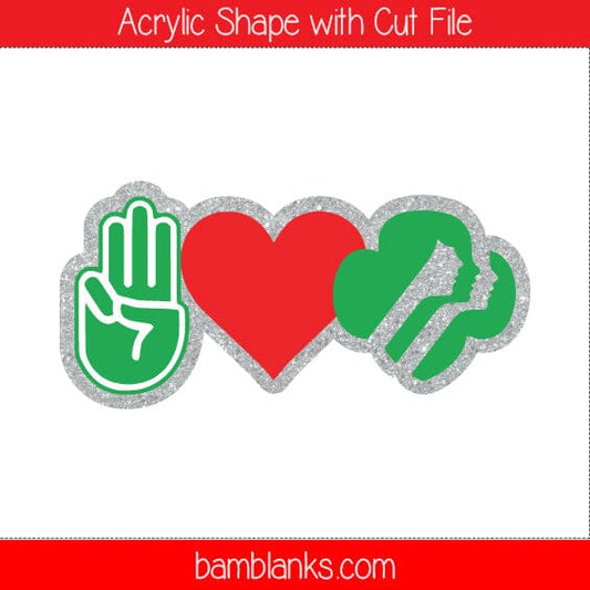 Honor Love Girl Scout - Acrylic Shape #221