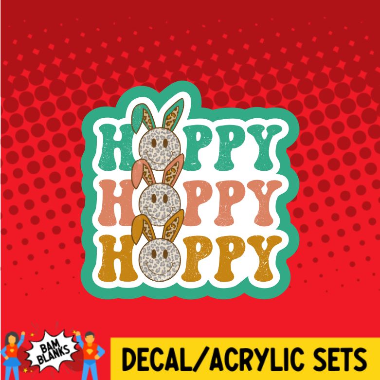 Hoppy Easter - DECAL AND ACRYLIC SHAPE #DA0748