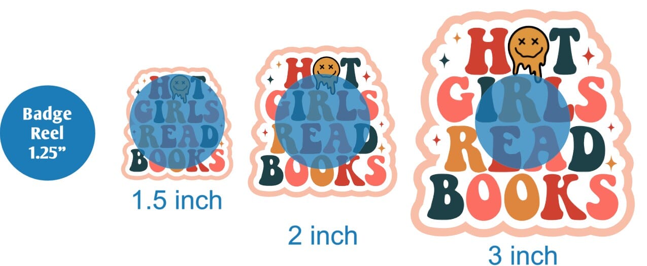 Hot Girls Read Books - DECAL AND ACRYLIC SHAPE #DA01408