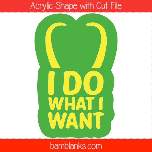 I Do What I Want - Acrylic Shape #1560