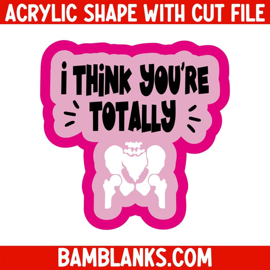 I Think Youre Totally Hip - Acrylic Shape #2271