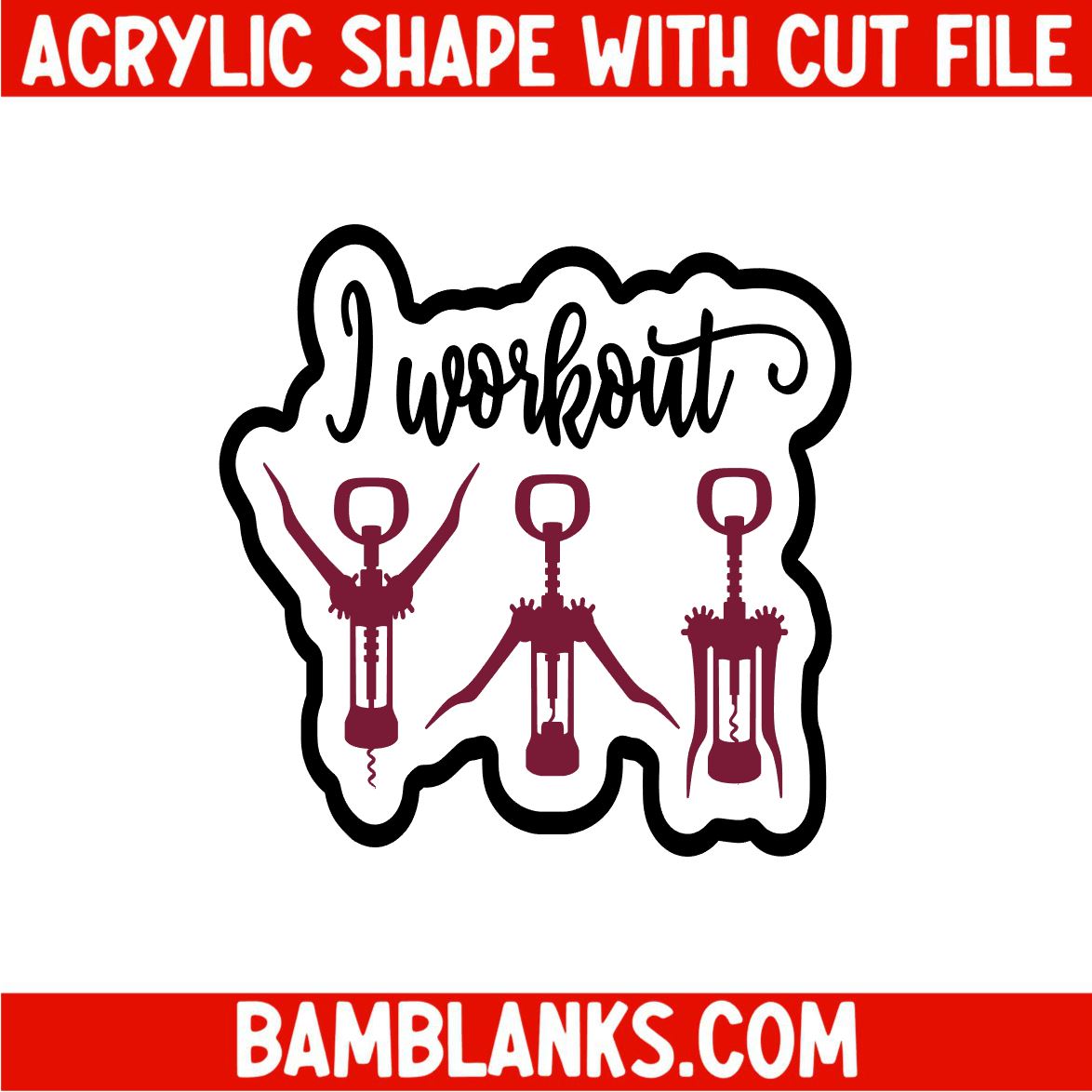 I Workout - Acrylic Shape #2108