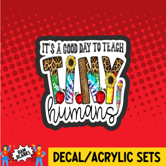 It's A Good Day To Teach Tiny Humans 2 - DECAL AND ACRYLIC SHAPE #DA0794