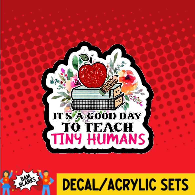 It's A Good Day to Teach Tiny Humans - DECAL AND ACRYLIC SHAPE #DA0182