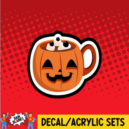 Jack O-Lantern Halloween Mug - DECAL AND ACRYLIC SHAPE #DA0305