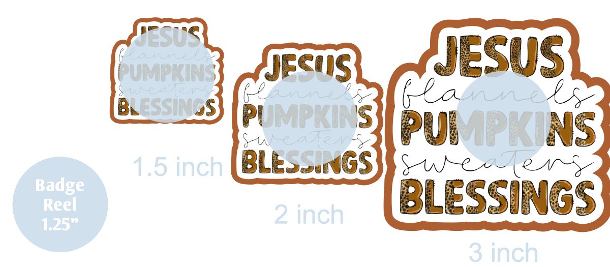 Jesus Flannel Pumpkins - DECAL AND ACRYLIC SHAPE #DA